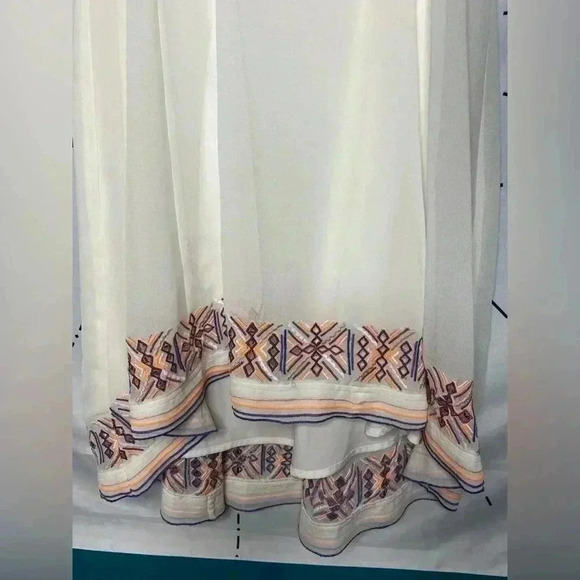 Tularosa Canyon Embroidered Boho Chiffon Midi Dress - Picture 4 of 11